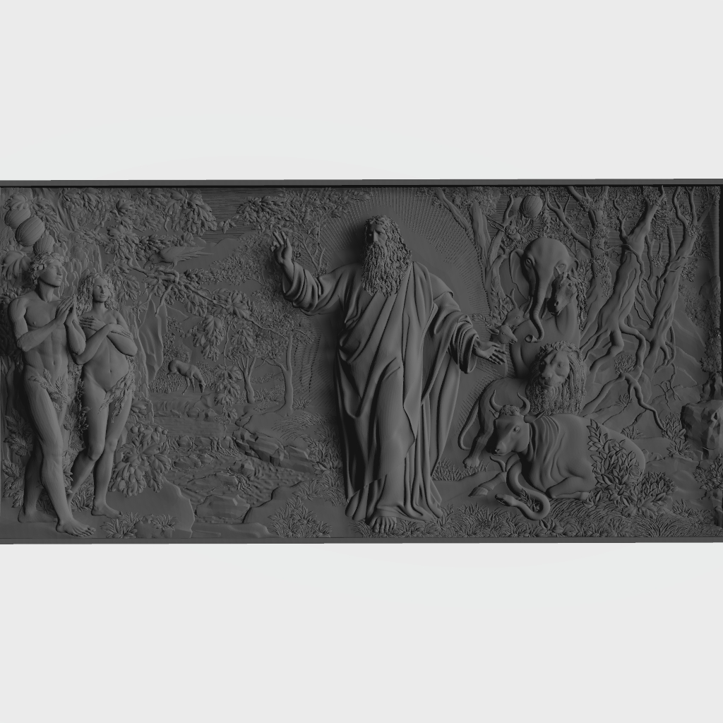 Adam Eve Bible Story STL CNC File CNC STL file preview