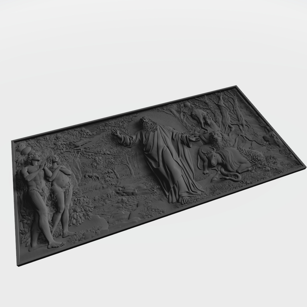 Adam Eve Bible Story STL CNC File CNC STL file preview 4