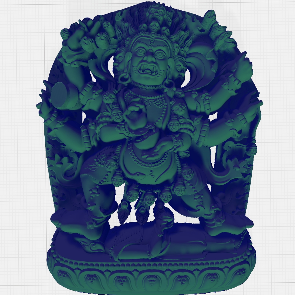 Angry Deity God CNC STL file preview