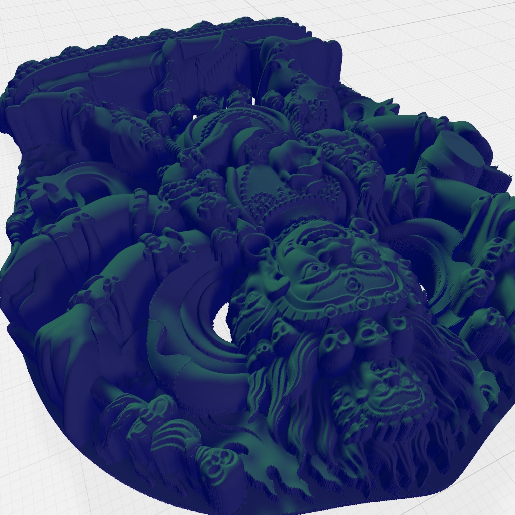 Angry Deity God CNC STL file preview 2
