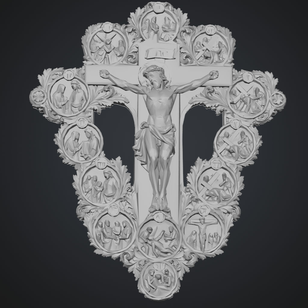 Angular Stations Of The Cross CNC STL file preview 4