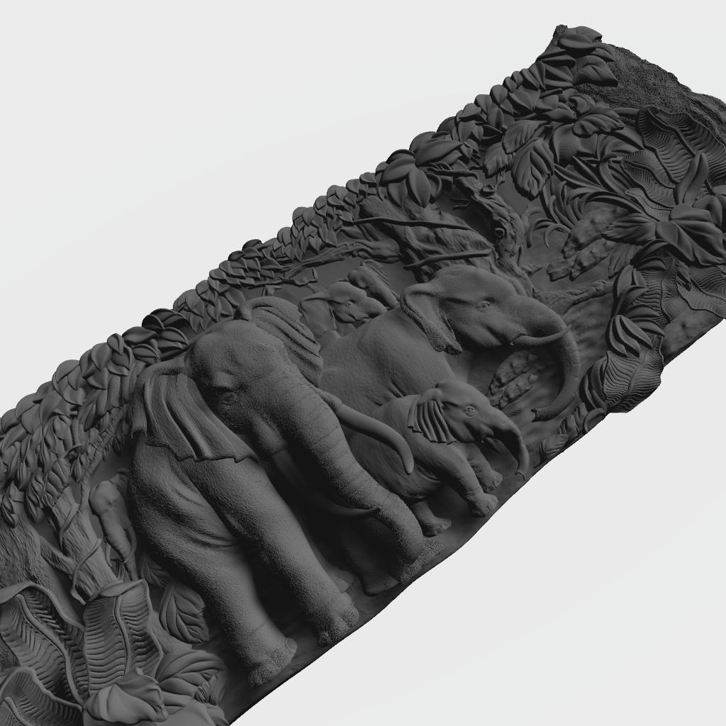 Animals Jungle Elephants Wildlife Safari CNC STL Model CNC STL file preview 3