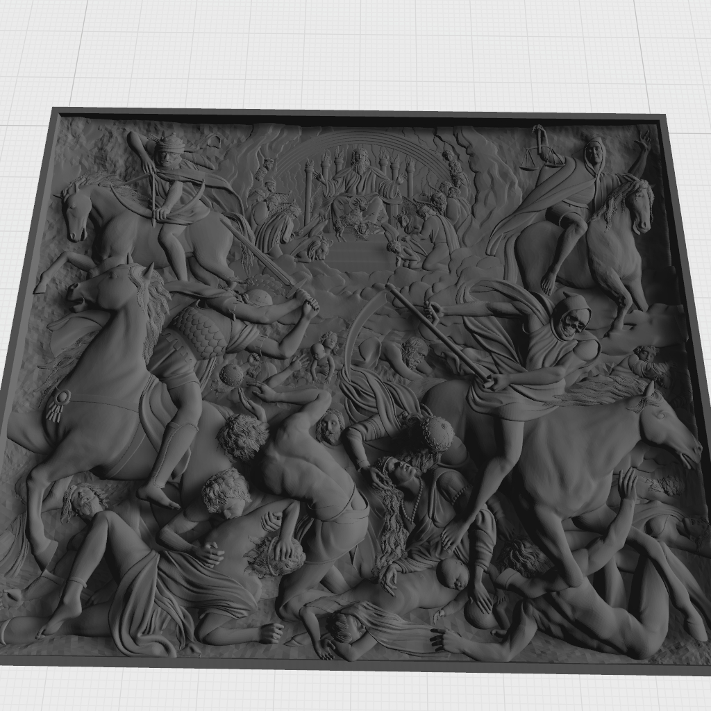 Biblical Bible Story Apocalypse Horsemen CNC STL file preview