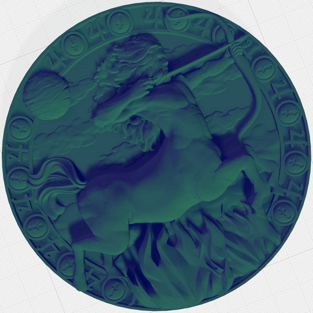 Astrology Sagittarius CNC STL Model 11 CNC STL file preview 2