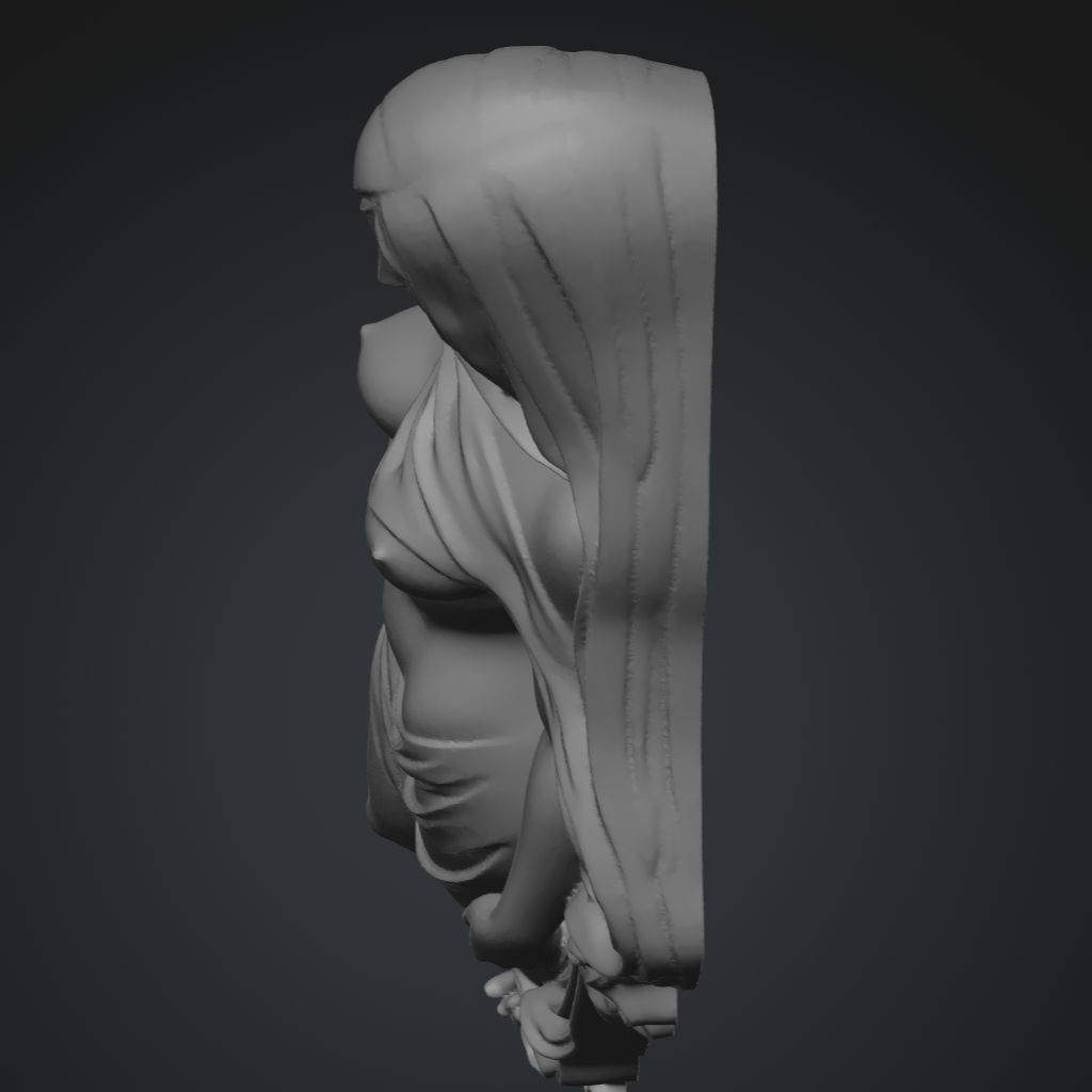 Base Flower Lady CNC STL file preview 4