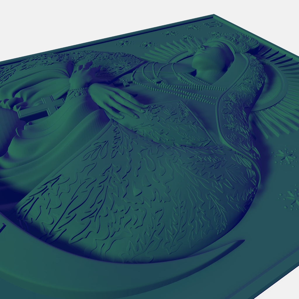 Beautiful Christian Catholic Christ Lady CNC Model CNC STL file preview 2