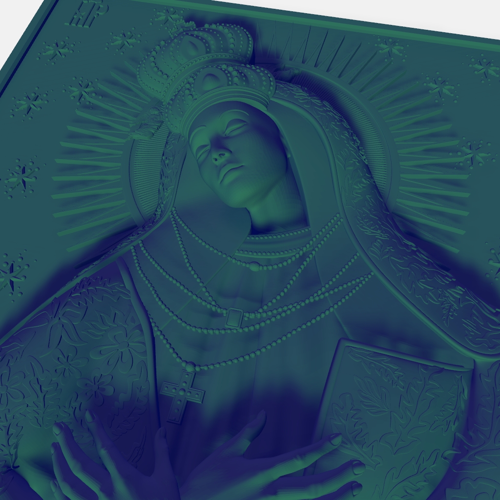 Beautiful Christian Catholic Christ Lady CNC Model CNC STL file preview 4