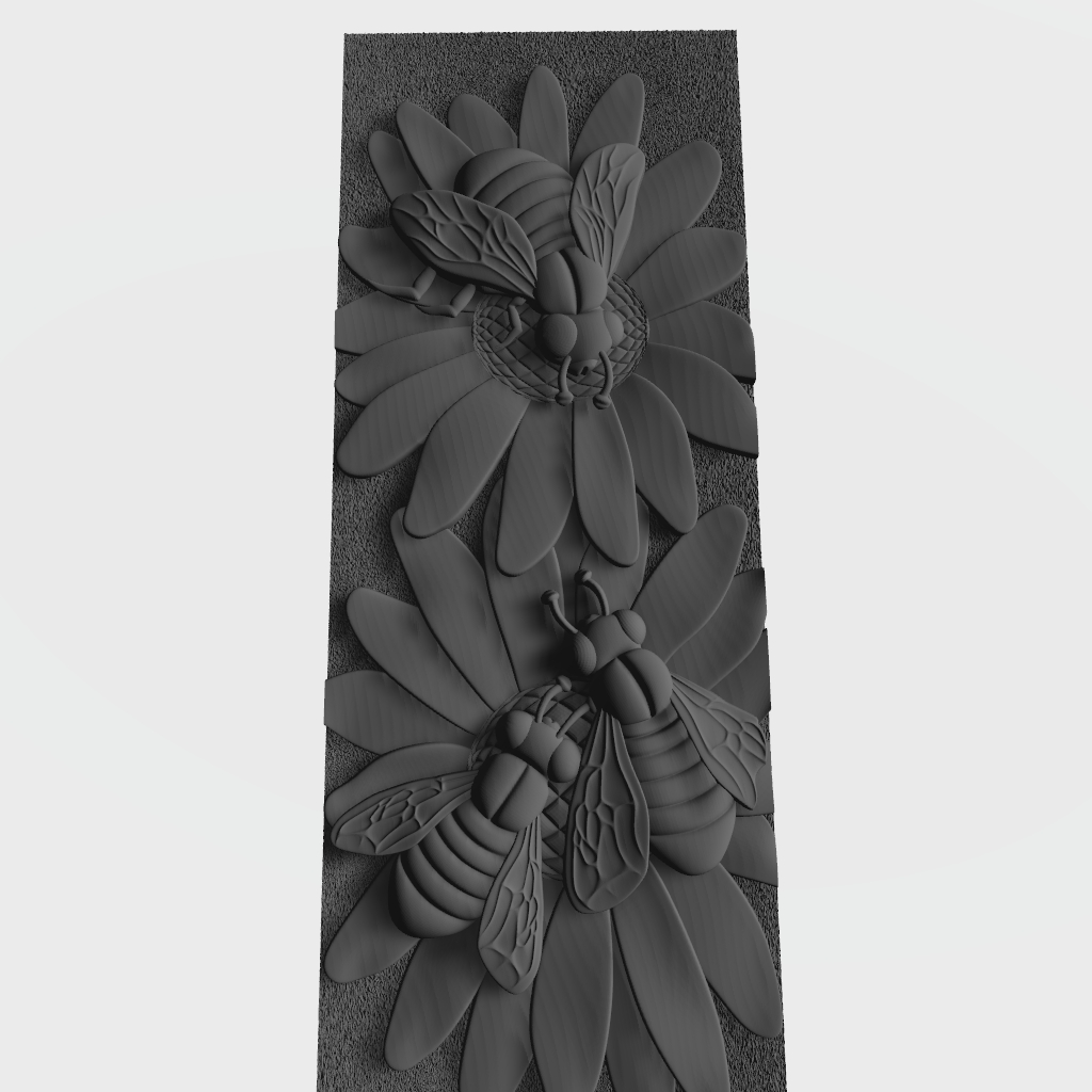 Bees Flowers Honey Nature Wildlife CNC STL Model CNC STL file preview