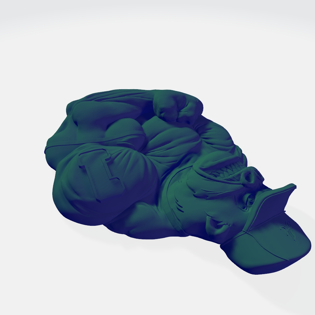 Body Builder Muscle Gorilla CNC STL file preview 4