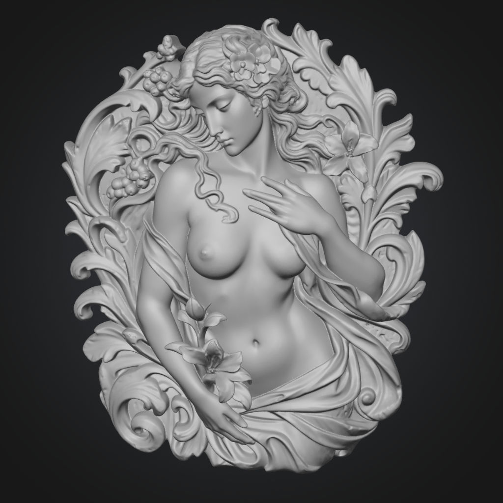 Botticelli Birth Venus CNC Carving 3D CNC STL file preview