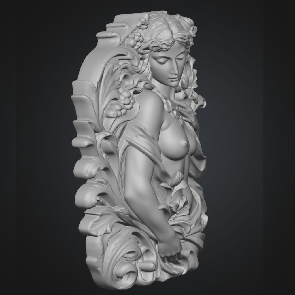 Botticelli Birth Venus CNC Carving 3D CNC STL file preview 2