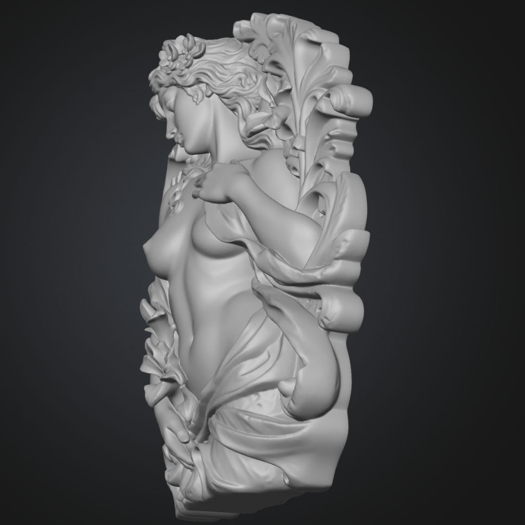 Botticelli Birth Venus CNC Carving 3D CNC STL file preview 4
