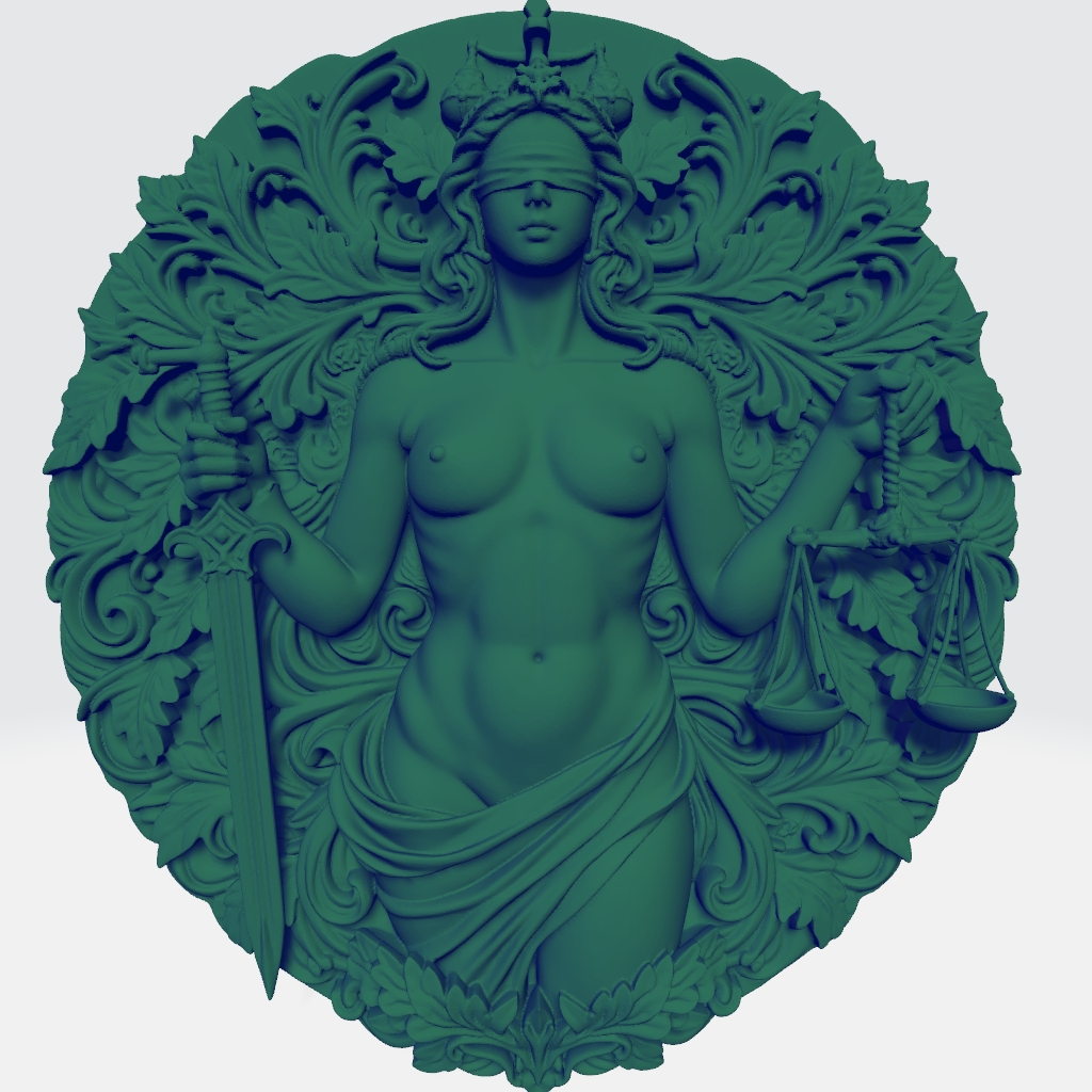 British Justice Nude CNC STL file preview
