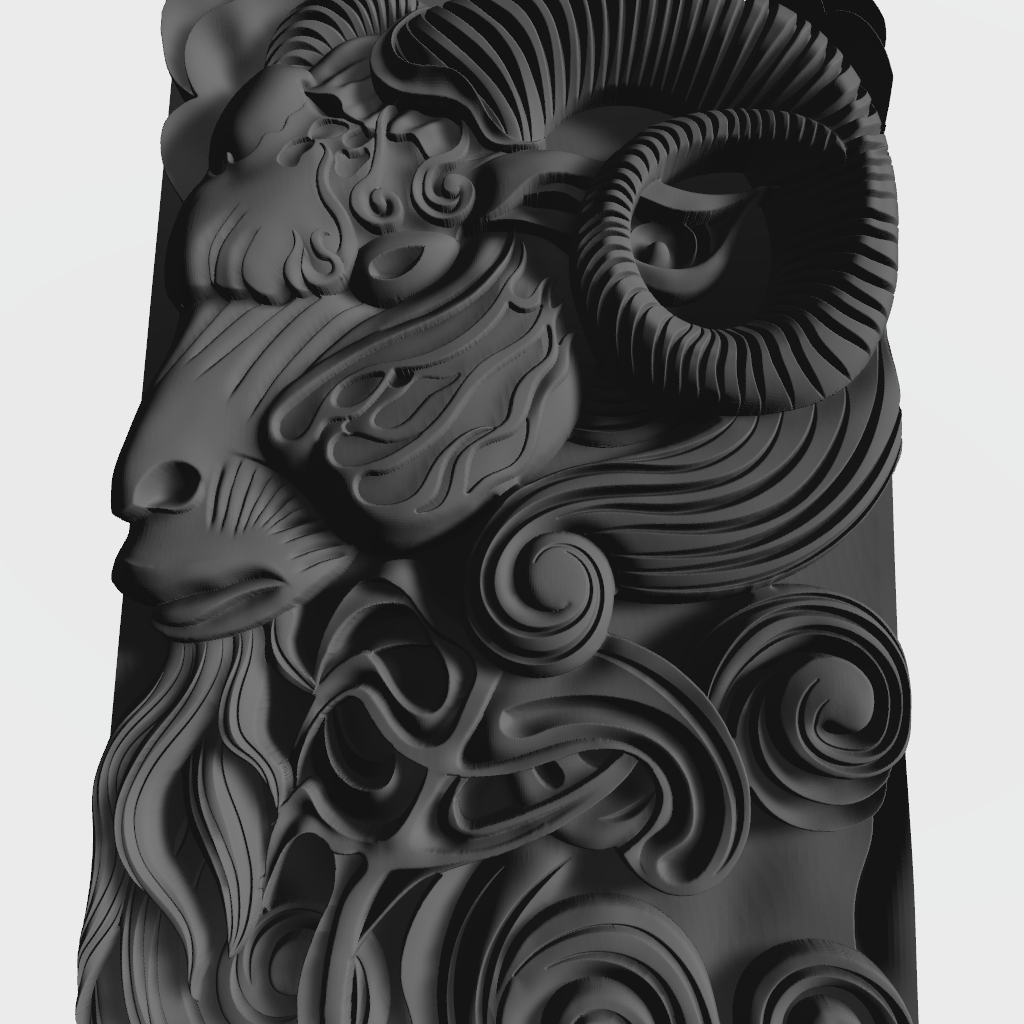 Celtic Goat CNC STL file preview 2