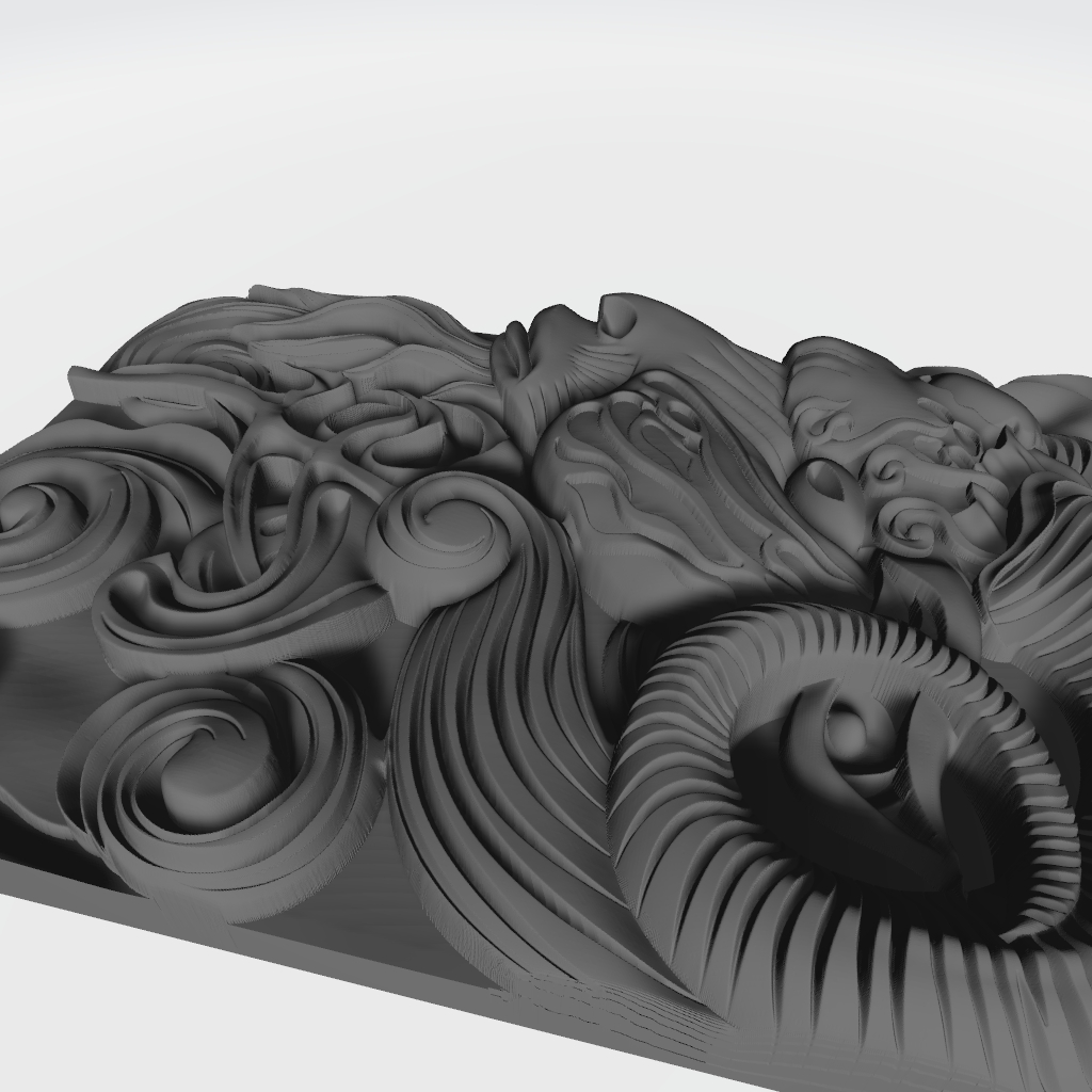Celtic Goat CNC STL file preview 3