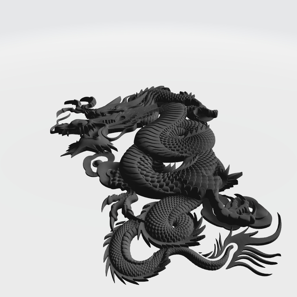 Chinese Dragon Typical CNC STL file preview 2
