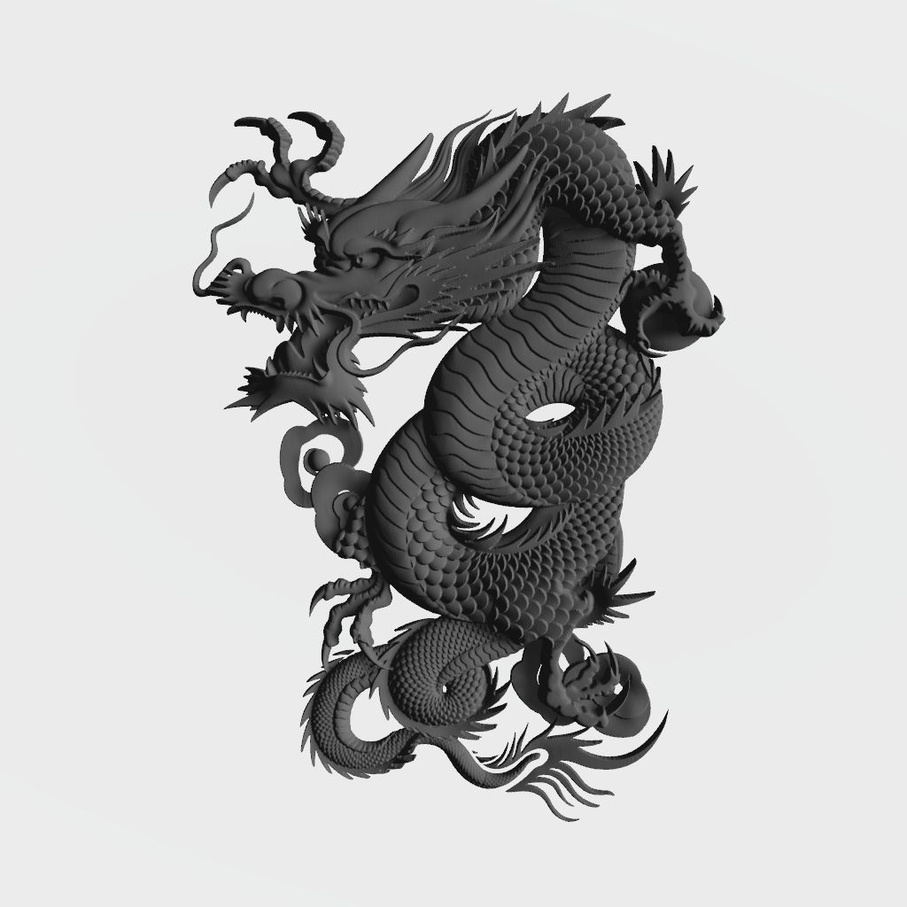 Chinese Dragon Typical CNC STL file preview 4