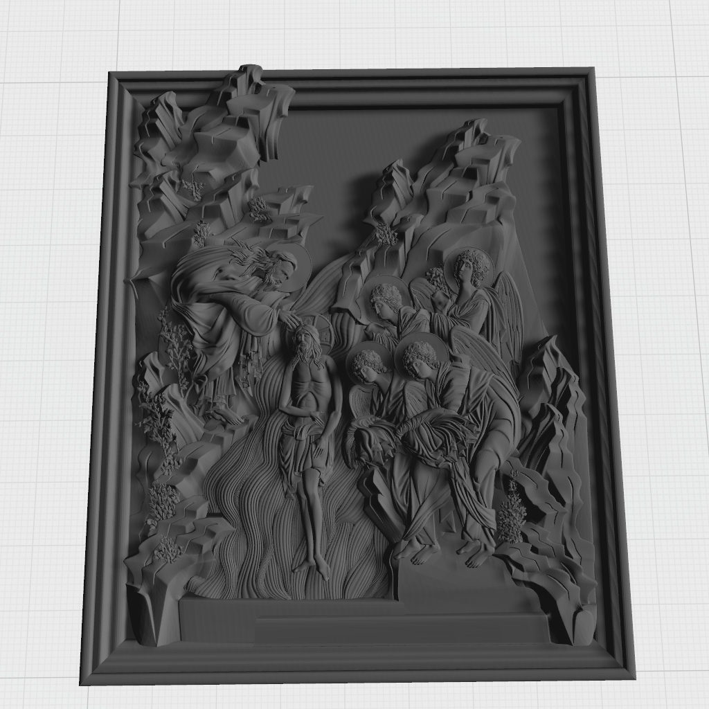 Christ Jesus Angels Frame Panel CNC STL Model CNC STL file preview
