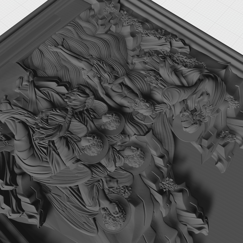Christ Jesus Angels Frame Panel CNC STL Model CNC STL file preview 4