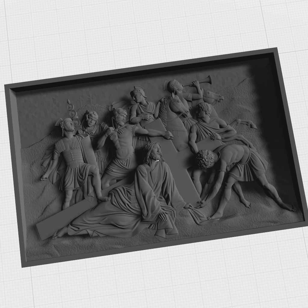 Christ Jesus Crucifiction Scene CNC STL Model CNC STL file preview