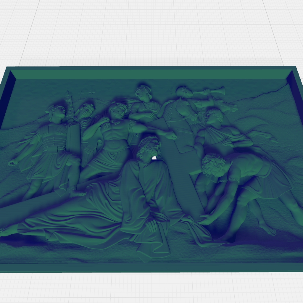 Christ Jesus Crucifiction Scene CNC STL Model CNC STL file preview 2