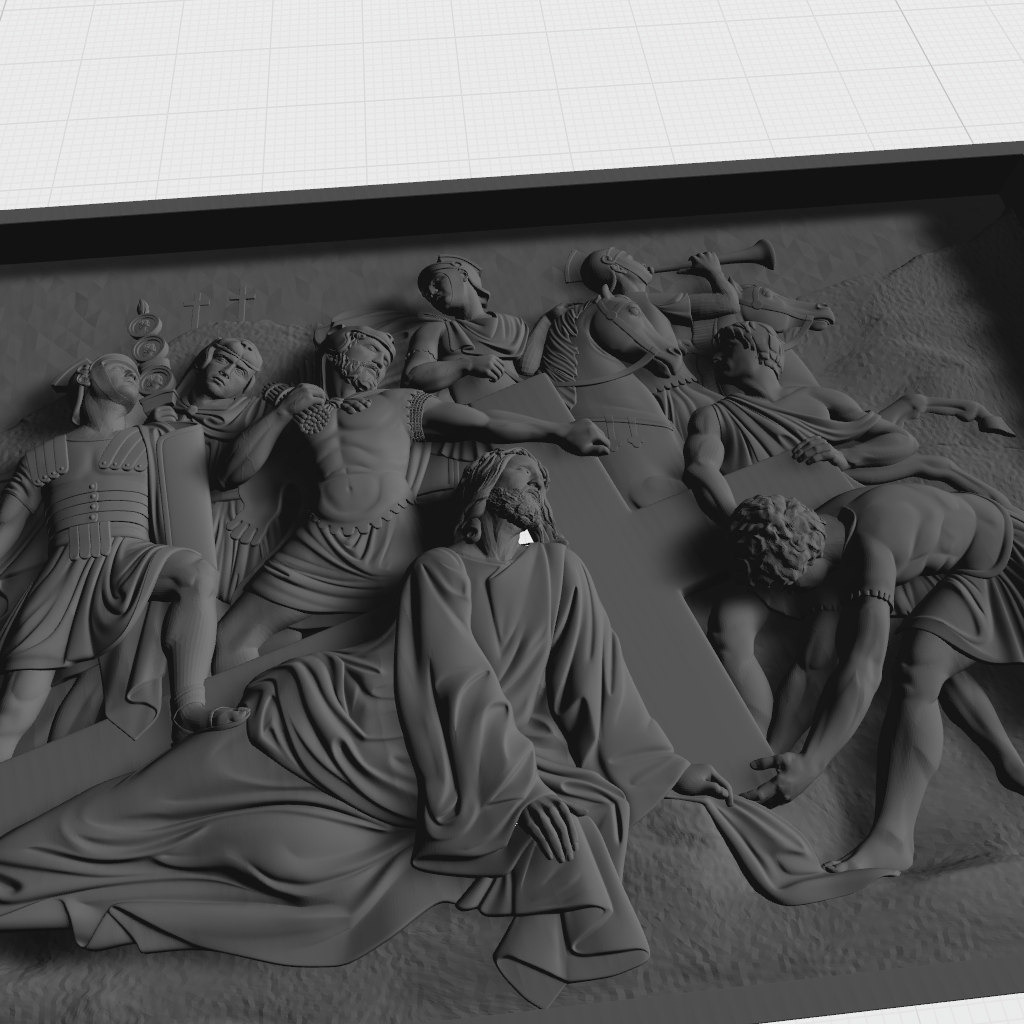 Christ Jesus Crucifiction Scene CNC STL Model CNC STL file preview 3