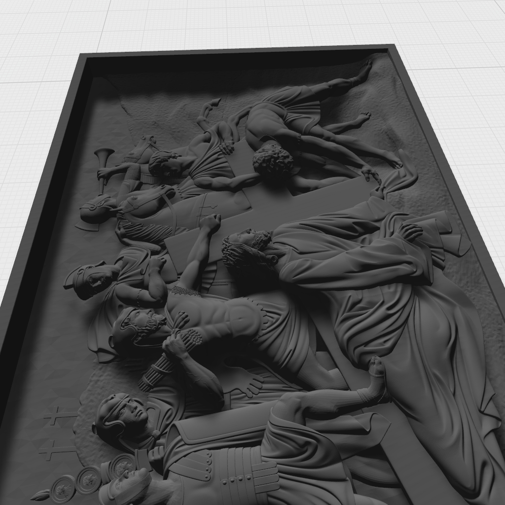 Christ Jesus Crucifiction Scene CNC STL Model CNC STL file preview 4