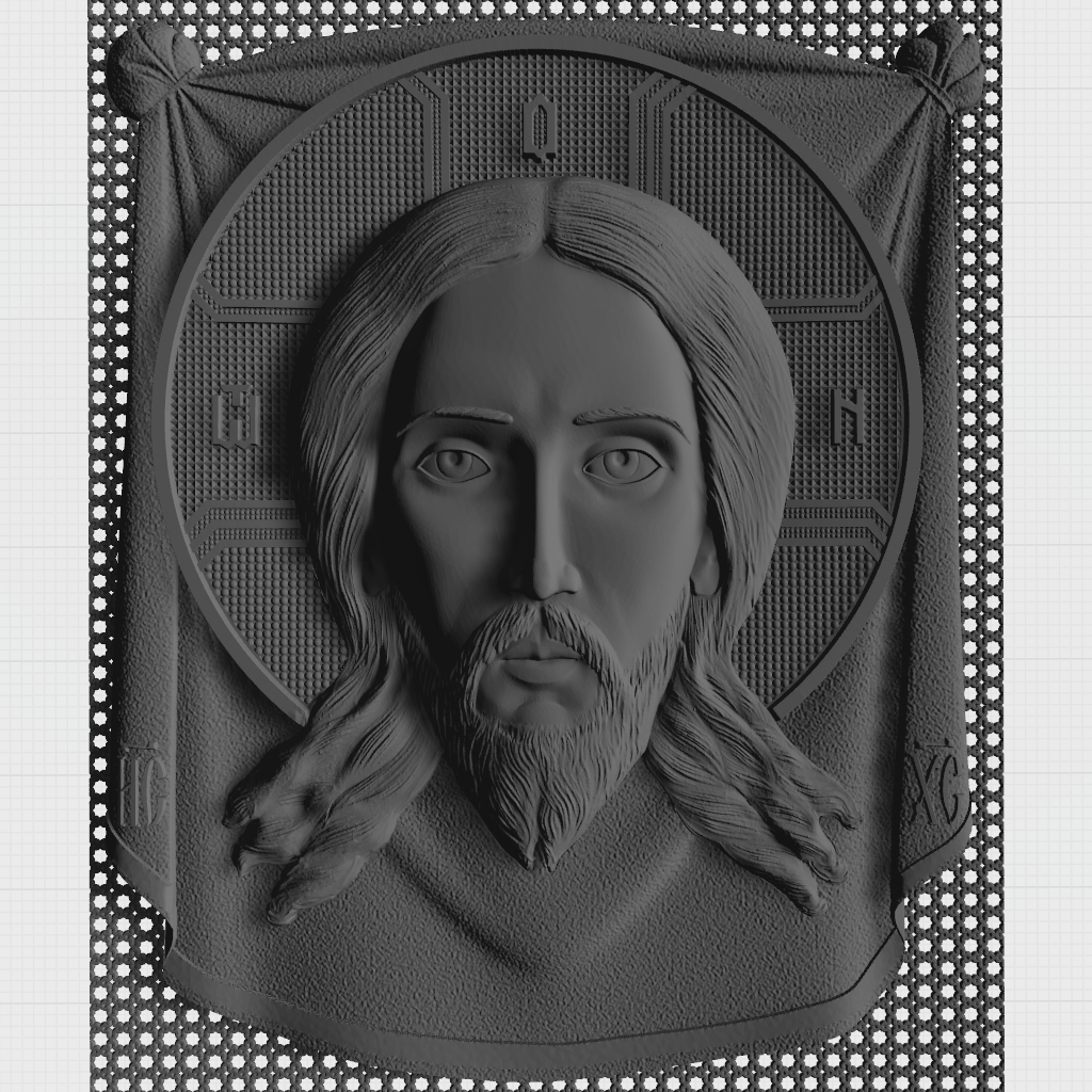 Christ Jesus Face Religious Portrait CNC STL Model CNC STL file preview