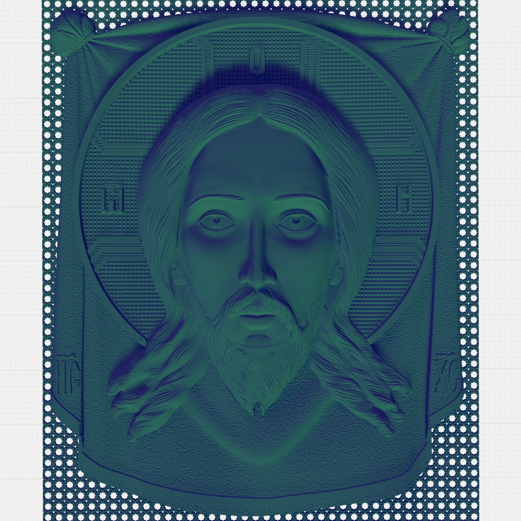 Christ Jesus Face Religious Portrait CNC STL Model CNC STL file preview 2