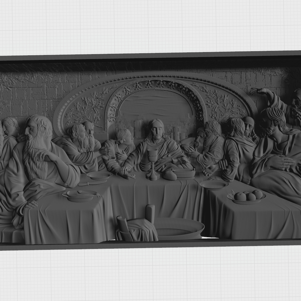 Christ Last Supper Religious Panel CNC STL Model CNC STL file preview