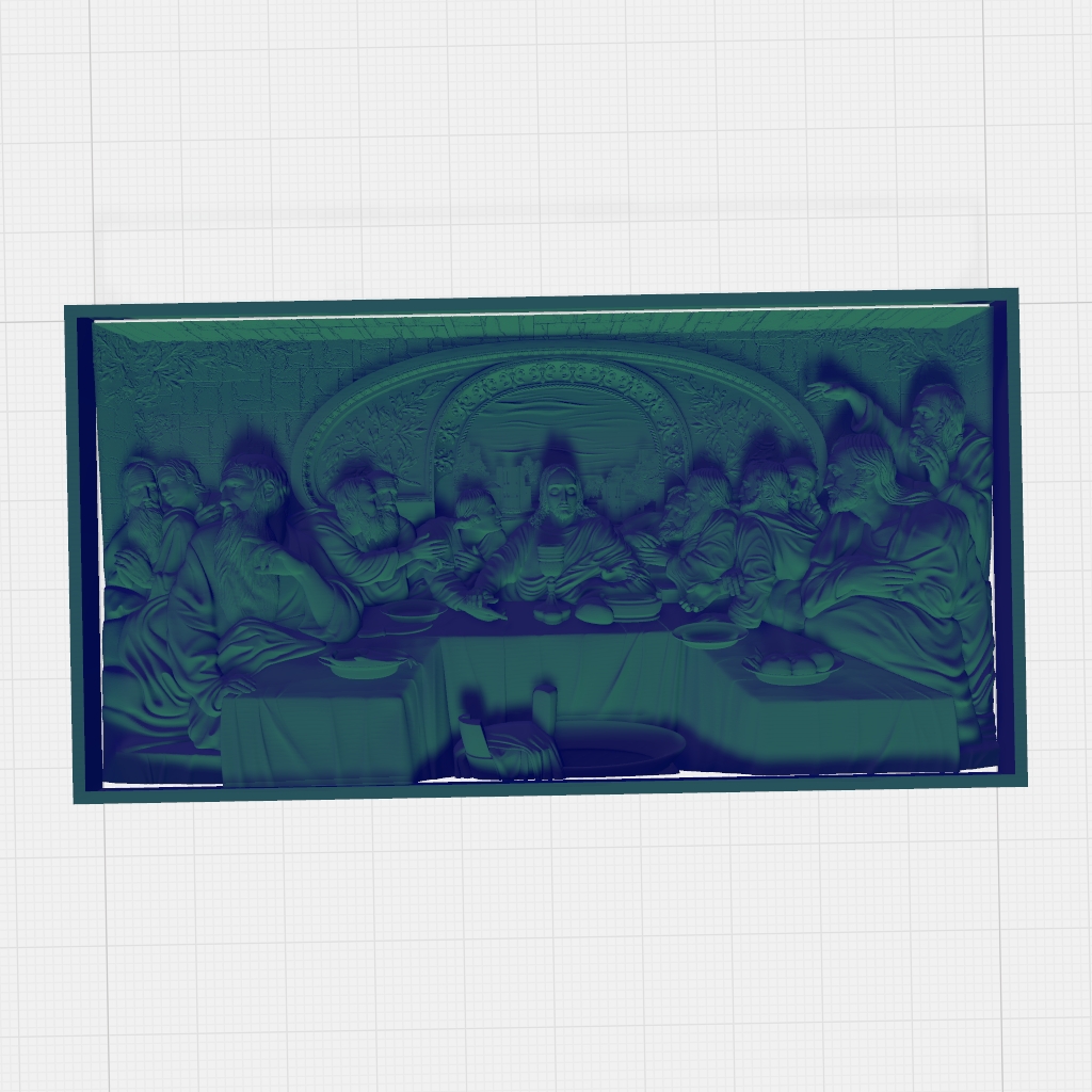 Christ Last Supper Religious Panel CNC STL Model CNC STL file preview 2