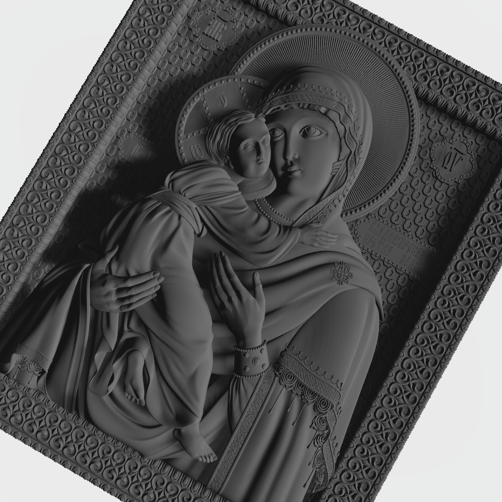 Christ Our Lady CNC STL file preview 2