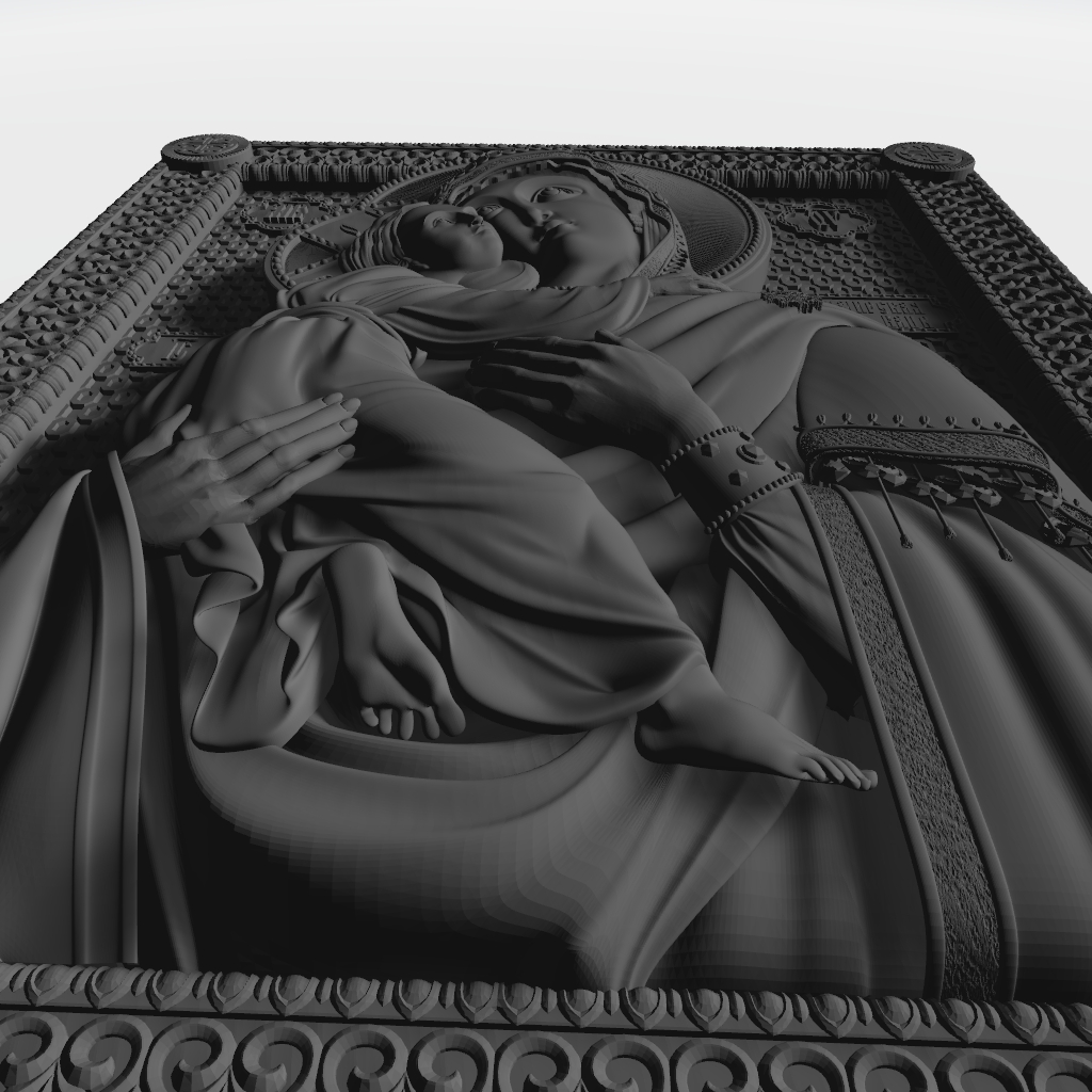 Christ Our Lady CNC STL file preview 3