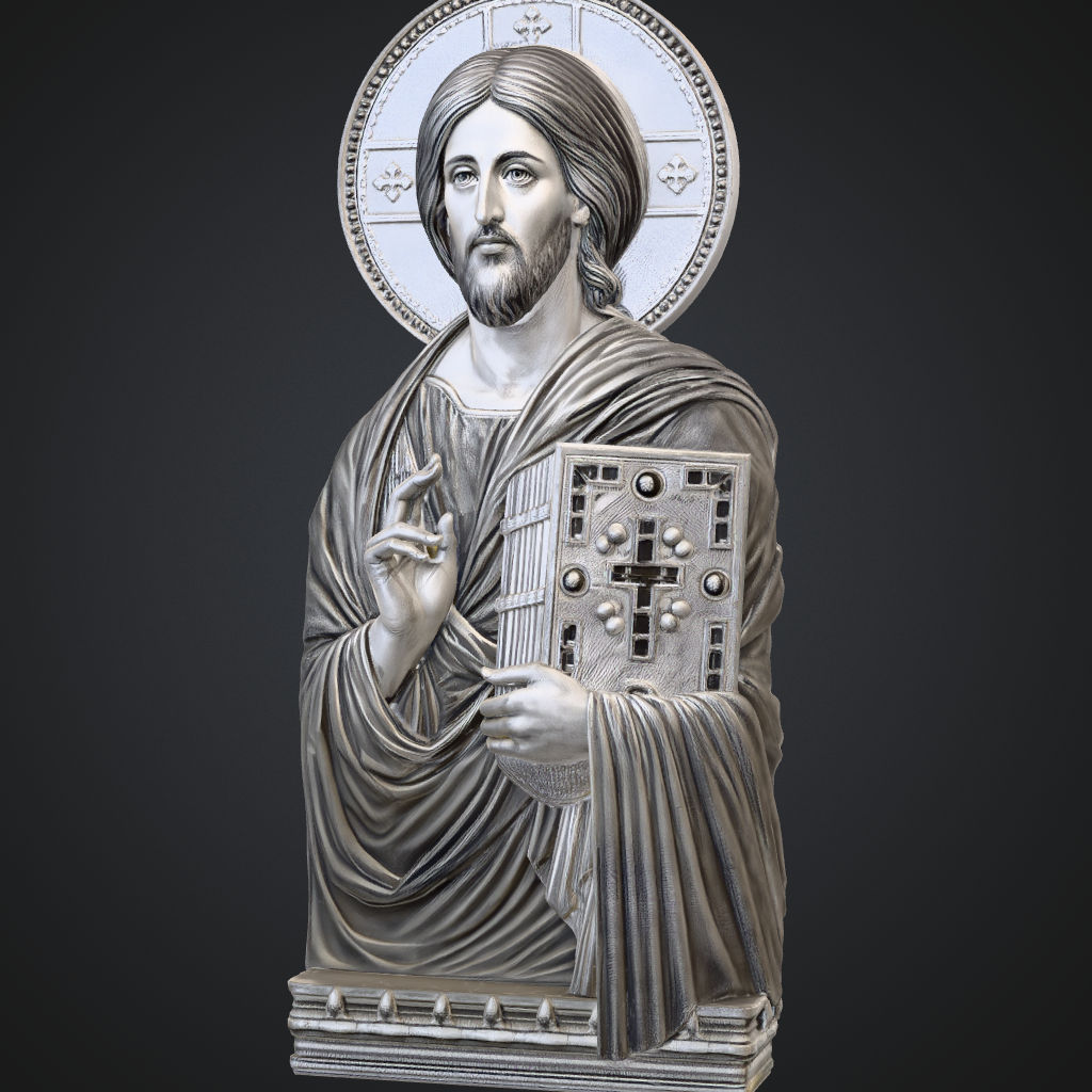 Christ Pantocrator CNC Model CNC STL file preview