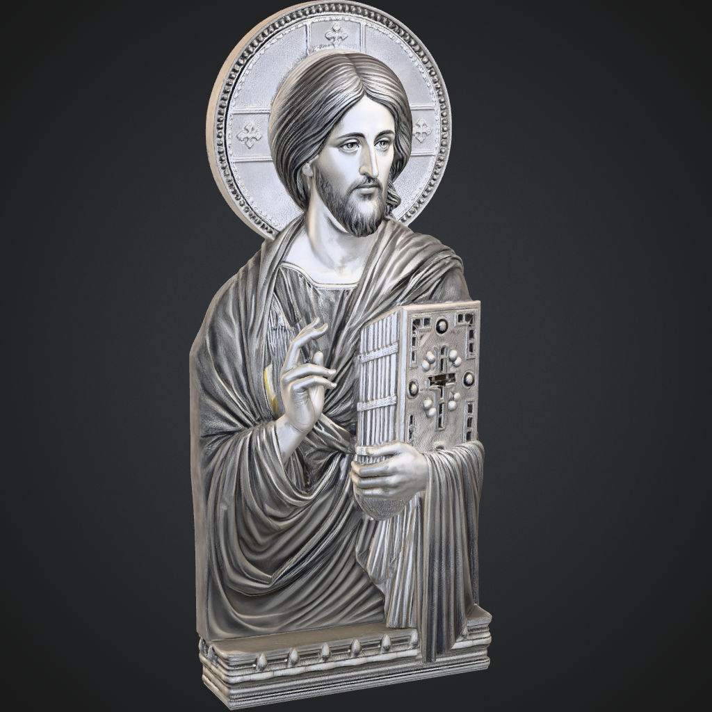 Christ Pantocrator CNC Model CNC STL file preview 3