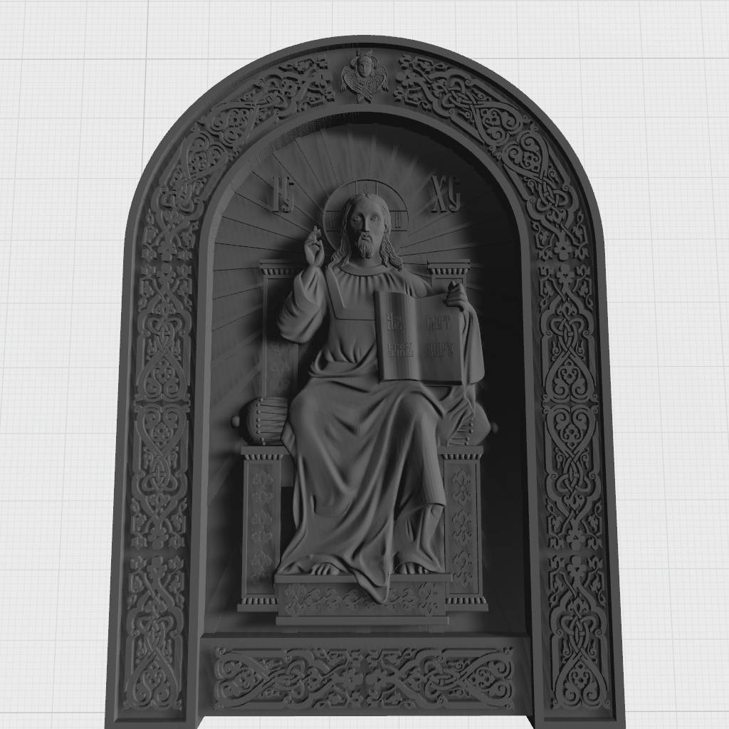 Christ Throne Savior Orthodox Religious CNC STL Model CNC STL file preview