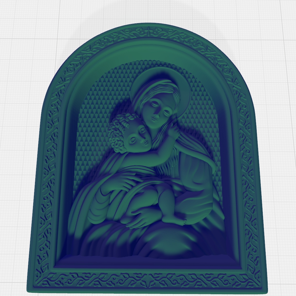 Christ Virgin Mary Mother God Orthodox CNC STL Model CNC STL file preview