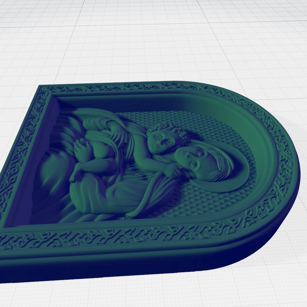 Christ Virgin Mary Mother God Orthodox CNC STL Model CNC STL file preview 2