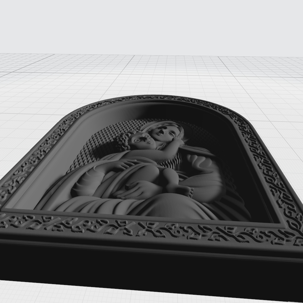 Christ Virgin Mary Mother God Orthodox CNC STL Model CNC STL file preview 3