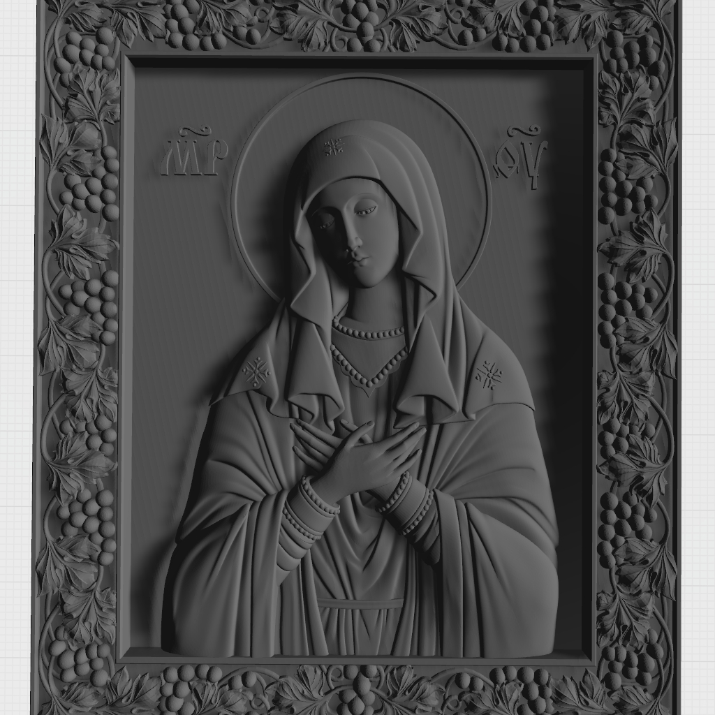 Christ Virgin Mary Tenderness Orthodox Religious CNC STL Model CNC STL file preview
