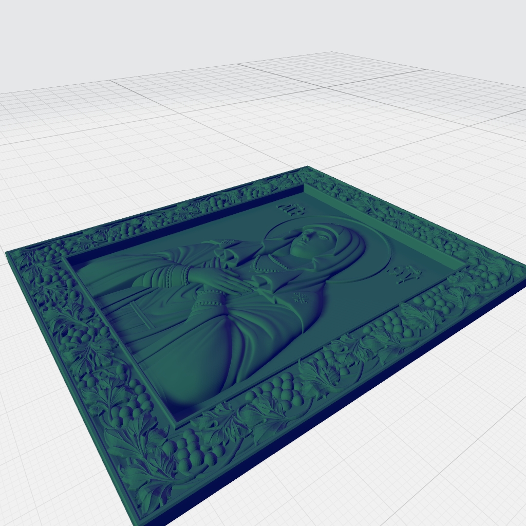 Christ Virgin Mary Tenderness Orthodox Religious CNC STL Model CNC STL file preview 3