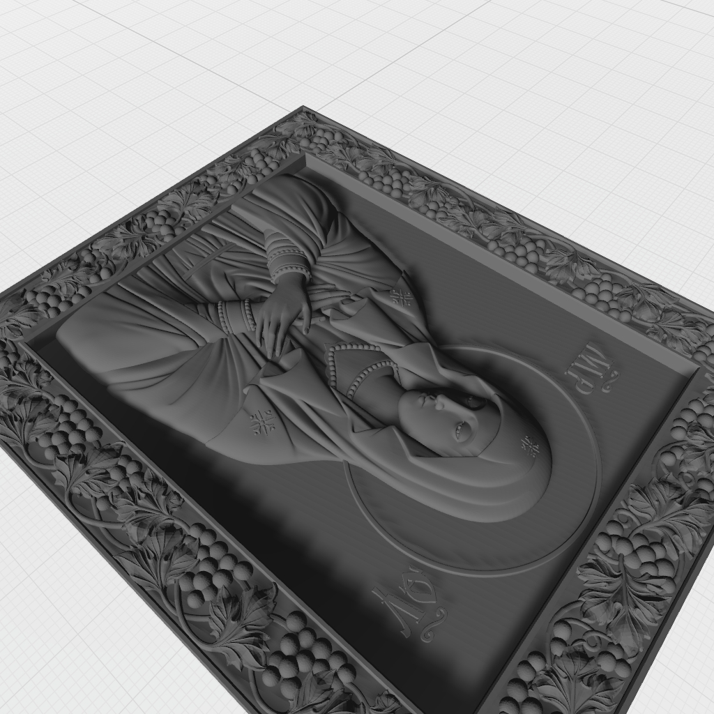 Christ Virgin Mary Tenderness Orthodox Religious CNC STL Model CNC STL file preview 4