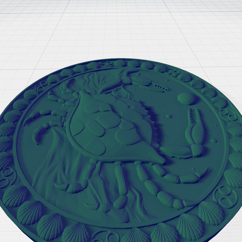 Crab Cancer Astrology CNC STL Model CNC STL file preview 2