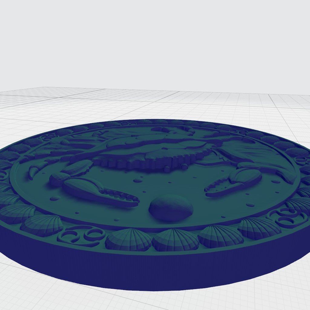 Crab Cancer Astrology CNC STL Model CNC STL file preview 3