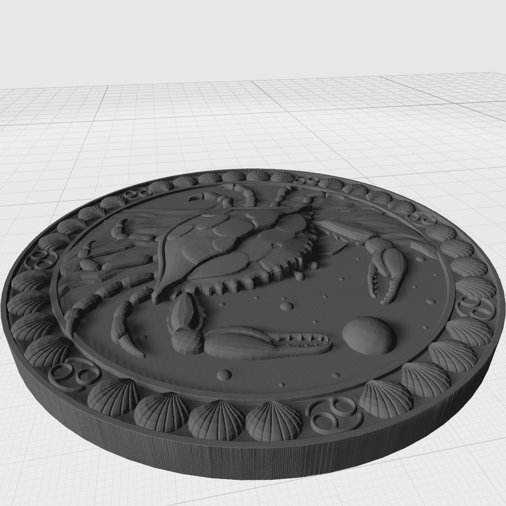 Crab Cancer Astrology CNC STL Model CNC STL file preview 4