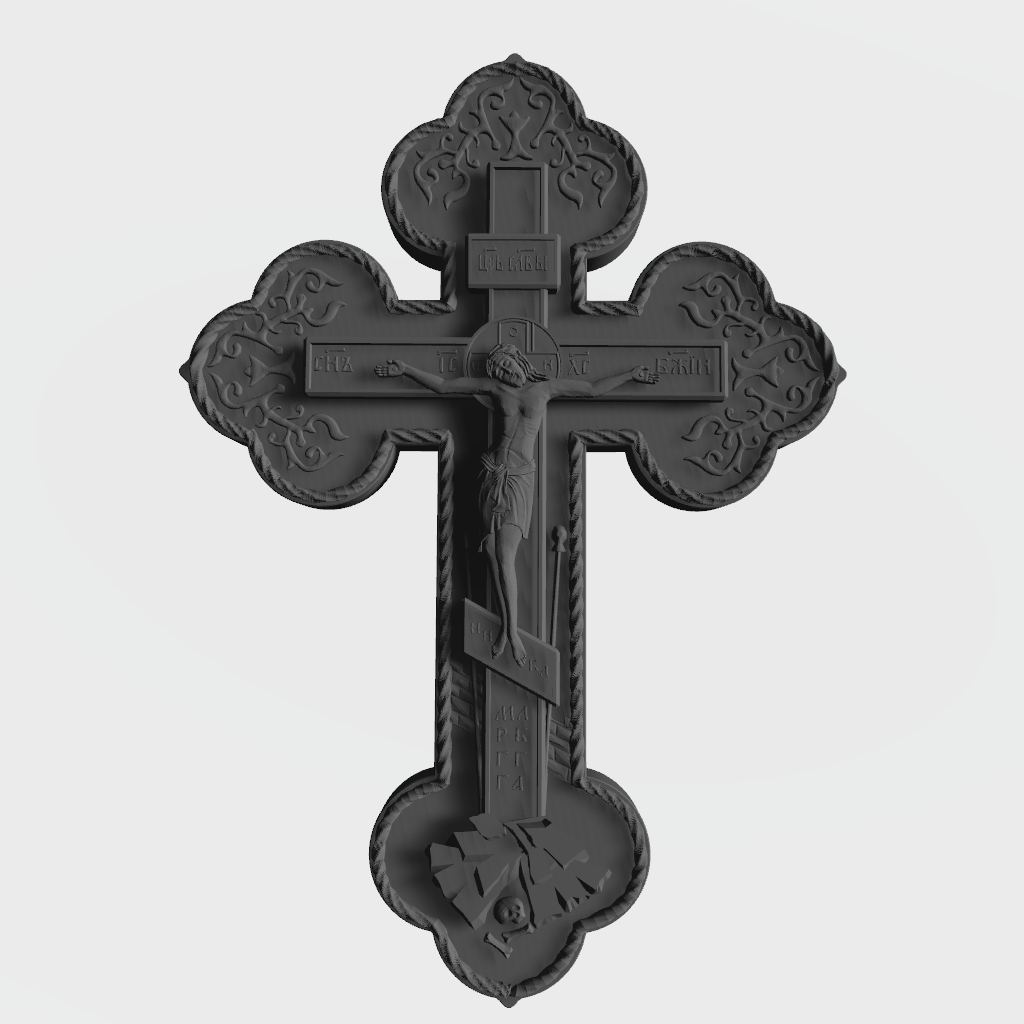 Cross Crucifix Variant Modern CNC STL file preview