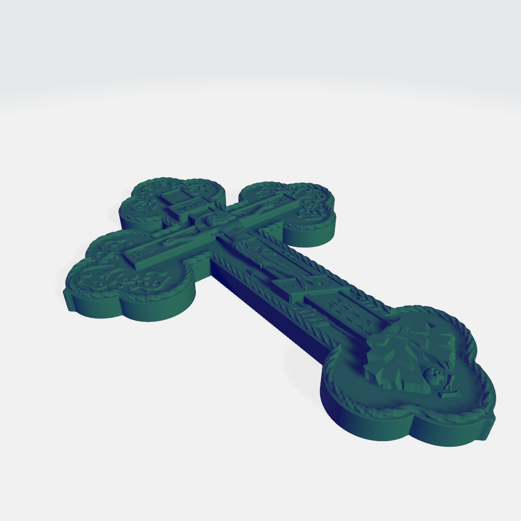 Cross Crucifix Variant Modern CNC STL file preview 3