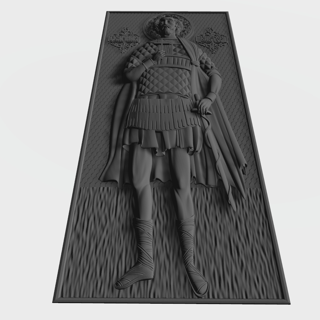 Crusader Knight CNC STL file preview 2