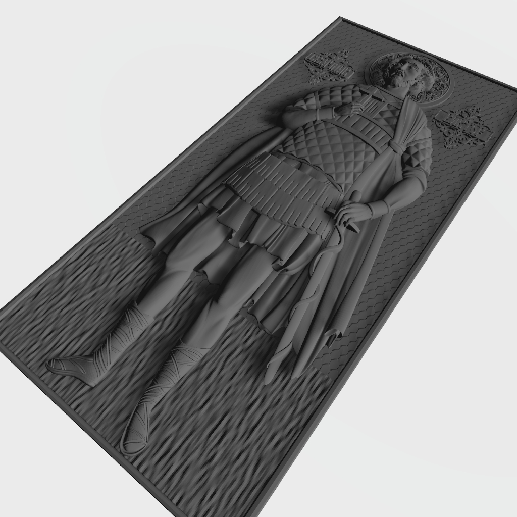 Crusader Knight CNC STL file preview 3
