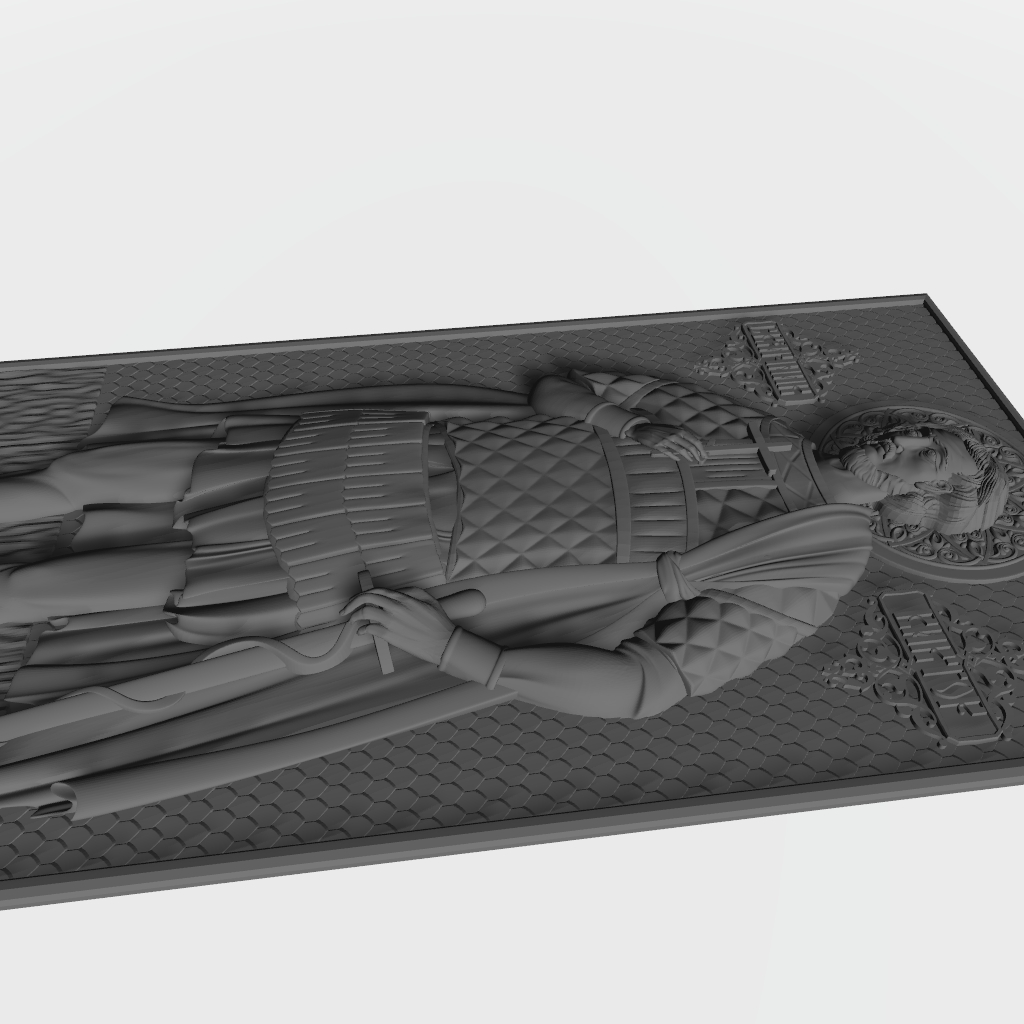 Crusader Knight CNC STL file preview 4